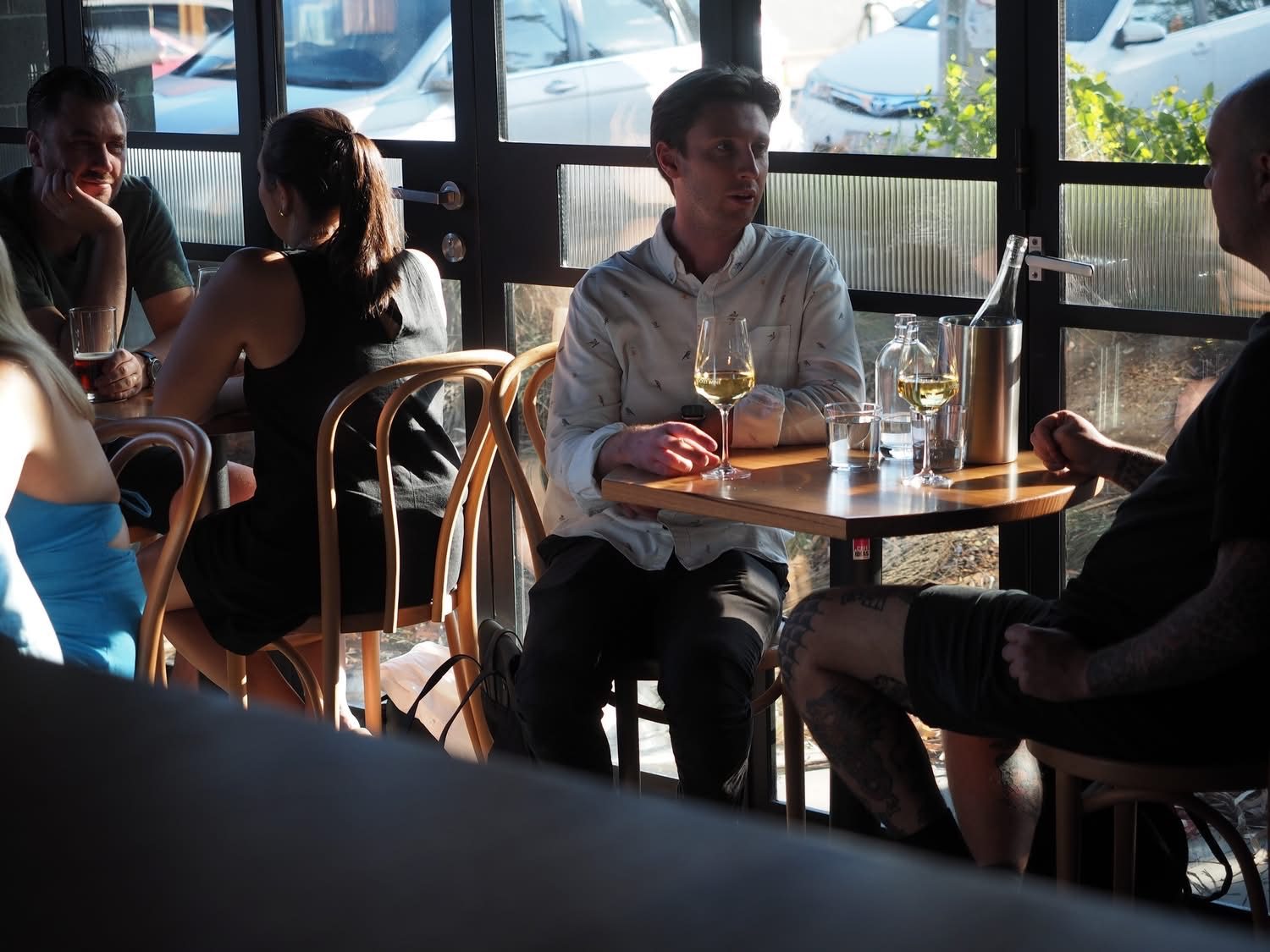 Guests enjoying wine at Rocket Wine